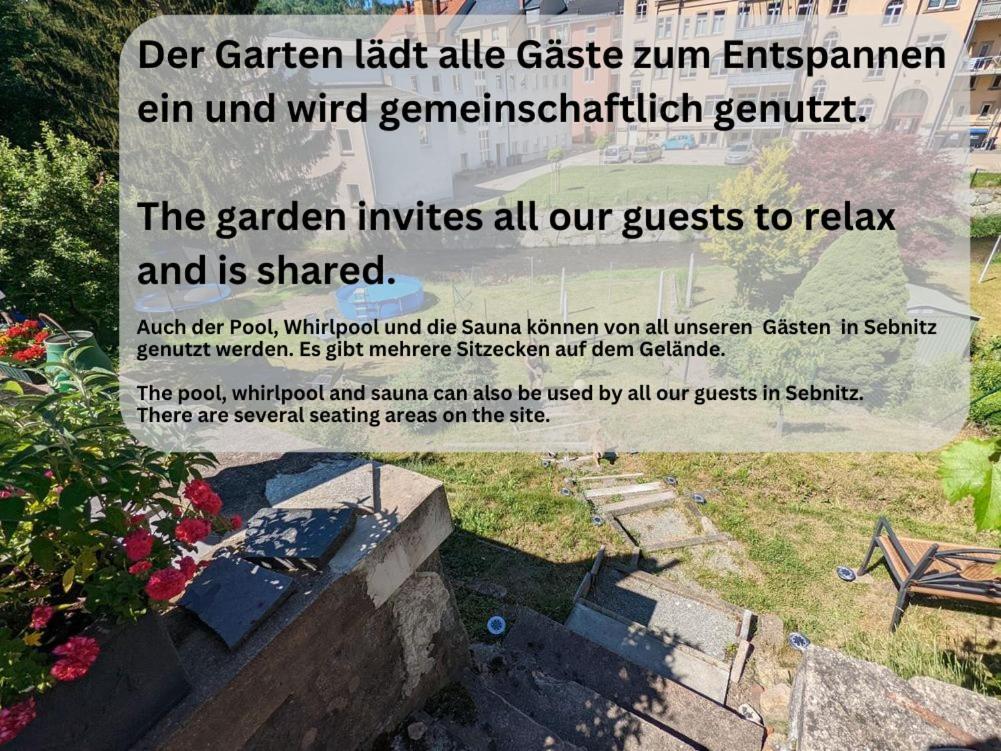 Famzi - Urlaubsmagie - Familienwohnung Mit Gemeinschaftsgarten, -Sauna & -Pool Sebnitz Extérieur photo