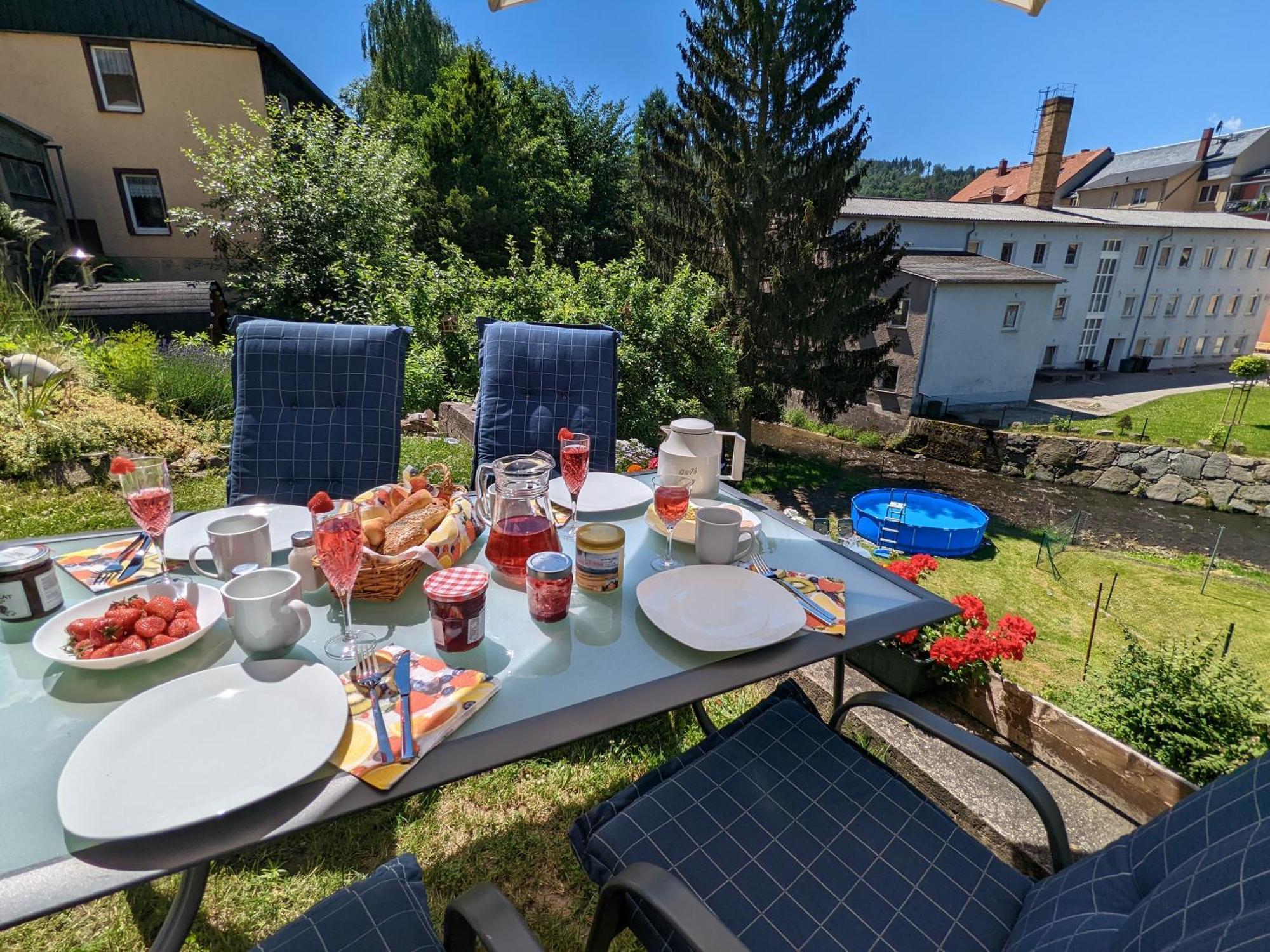 Famzi - Urlaubsmagie - Familienwohnung Mit Gemeinschaftsgarten, -Sauna & -Pool Sebnitz Extérieur photo