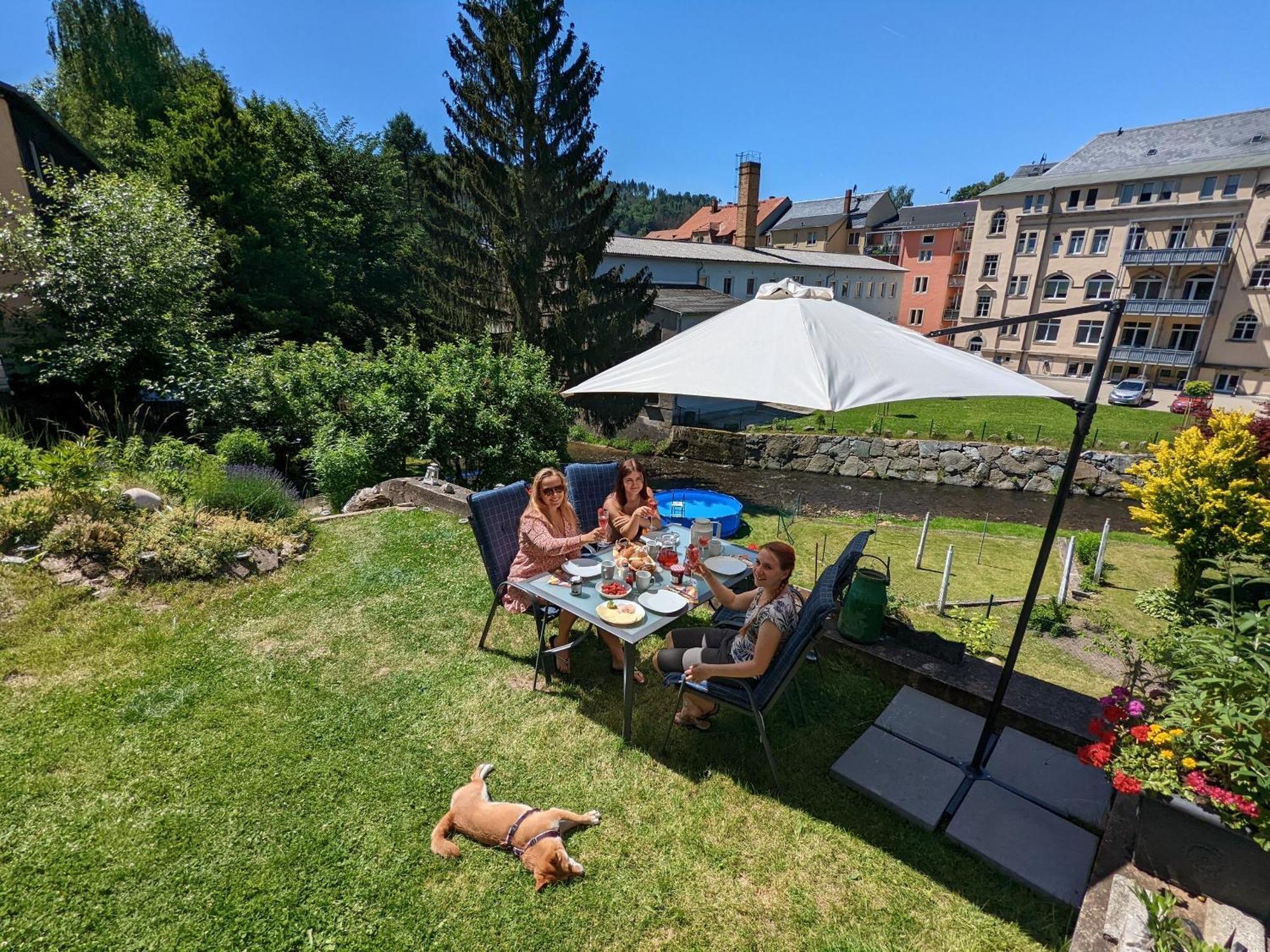 Famzi - Urlaubsmagie - Familienwohnung Mit Gemeinschaftsgarten, -Sauna & -Pool Sebnitz Extérieur photo
