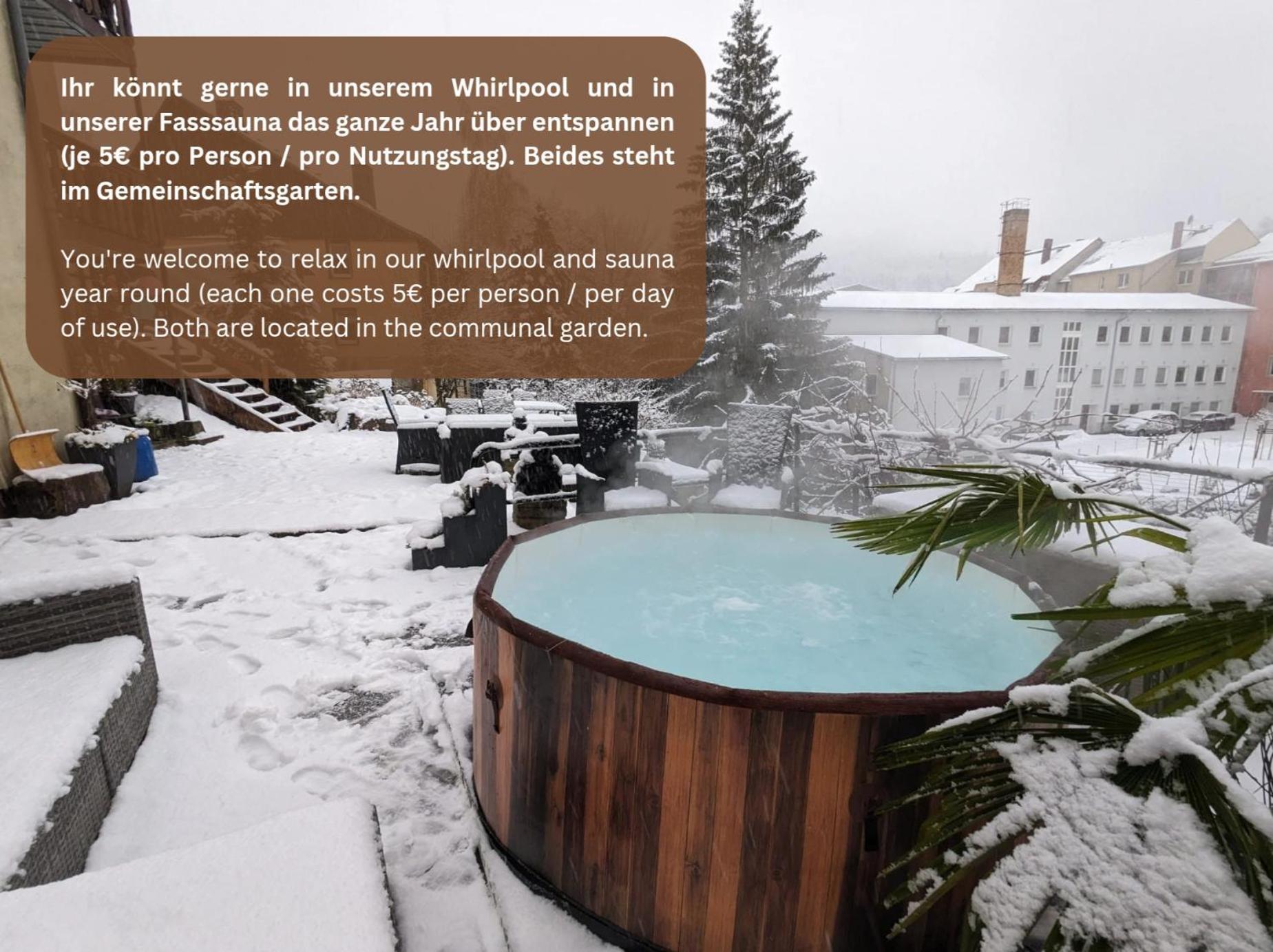 Famzi - Urlaubsmagie - Familienwohnung Mit Gemeinschaftsgarten, -Sauna & -Pool Sebnitz Extérieur photo